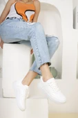 Muggo HOPE Kadın Günlük Sneaker  BEYAZ 37 - 4