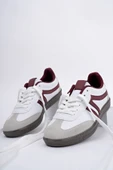 Muggo GARCİA Garantili Unisex Ortopedik Günlük Bağcıklı Yürüyüş Koşu Sneaker Spor Ayakkabı  Beyaz Bordo 42 - 7
