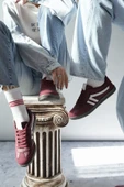 Muggo GARCİA Garantili Unisex Ortopedik Günlük Bağcıklı Yürüyüş Koşu Sneaker Spor Ayakkabı  BORDO 44 - 3