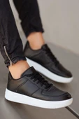 Muggo MGPOGBA Unisex Sneaker Günlük Spor Ayakkabı  SİYAH- BEYAZ 41 - 1