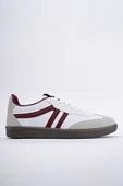Muggo GARCİA Garantili Unisex Ortopedik Günlük Bağcıklı Yürüyüş Koşu Sneaker Spor Ayakkabı  Beyaz Bordo 42 - 8