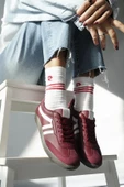 Muggo GARCİA Garantili Unisex Ortopedik Günlük Bağcıklı Yürüyüş Koşu Sneaker Spor Ayakkabı  BORDO 44 - 6