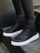 ET-KB-0992 Siyah Cilt  Yüksek Taban  Lastikli Erkek Bot thumbnail 3