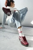 Muggo GARCİA Garantili Unisex Ortopedik Günlük Bağcıklı Yürüyüş Koşu Sneaker Spor Ayakkabı  BORDO 44 - 5