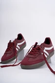 Muggo GARCİA Garantili Unisex Ortopedik Günlük Bağcıklı Yürüyüş Koşu Sneaker Spor Ayakkabı  BORDO 44 - 9
