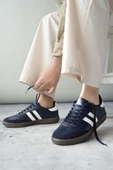 Muggo GORDON Unisex Ortopedik Günlük Garantili Bağcıklı Yürüyüş Koşu Sneaker Spor Ayakkabı  LACİVERT 42 - 2