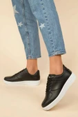Muggo HOPE Kadın Günlük Sneaker  SİYAH- BEYAZ 37 - 1