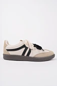 Muggo RETRO Çift Bağcıklı Günlük Kadın Sneaker Spor Ayakkabı  BEJ 38 - 3