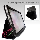 Samsung P7100 Galaxy Tab 10.1" Deri Kılıf Siyah - 1