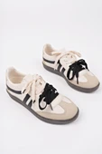 Muggo RETRO Çift Bağcıklı Günlük Kadın Sneaker Spor Ayakkabı  BEJ 38 - 2