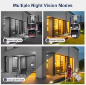 3 Lens Geniş Açı İzleme HD Güvenlik Kamerası  PTZ Aİ Otomatik İzleme CCTV Video Gözetim ICSEE - 6