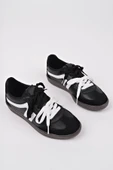 Muggo RETRO Çift Bağcıklı Günlük Kadın Sneaker Spor Ayakkabı  SİYAH- BEYAZ 38 - 2
