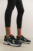 Muggo MOJEH Kadın Ortopedik Günlük Garantili Bağcıklı Yürüyüş Koşu Sneaker Spor Ayakkabı  SİYAH 40 - 1