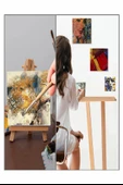 Kare Tuval 3 Adet 20x20 30x30 40x40 cm Boş Tuval Tablo Arkadan Zımbalı Resim Tuvali Akrilik Boya Yağlı Boya Sanat Hobi - 2