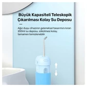 NPO Nicefeel FC5170 Mini Taşınabilir,Şarjlı, Diş Teli/Protez Bakım ve Profesyonel Ağız Duşu-Mavi - 6
