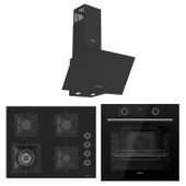 Ferre Fryart Sc serisi Wok'lu Siyah 3'lü Ankastre Set ( xe63cs-sc405-d086 ) - 1