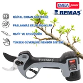 Omega Akülü Elektrikli Budama Makası 32MM 2.6AH - Gri - 2