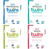 Kr Akademi 2025 Tyt Matematik + Fizik + Kimya + Biyoloji Twins Soru Bankası Seti 4 Kitap - 1