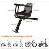 Sarissa E-Bike Bisiklet Çocuk Taşıyıcı Kadro Bağlantılı Elektrikli Bisiklet Uyumlu Çocuk Koltuğu - 3