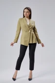 Haki Regular Fit Pile Detaylı Blazer Ceket - 10