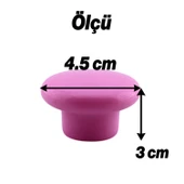 Mantar Kulp Düğme 1 ADET Çekmece Mutfak Mobilya Dolabı Dolap Kulpu Kulbu Plastik Kulp Pembe - 4