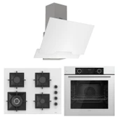 Ferre Fryart Sc serisi Wok'lu Beyaz 3'lü Ankastre Set ( xe63cb-sc406-d064 ) thumbnail 1