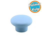 Mantar Kulp Düğme 1 ADET Çekmece Mutfak Mobilya Dolabı Dolap Kulpu Kulbu Plastik Kulp Mavi thumbnail 1