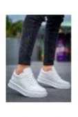 Erkek AyakkabıKB-X8 Kuback Beyaz Cilt Beyaz Yüksek Taban Günlük Spor Ayakkabı thumbnail 1
