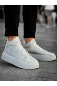 LE10 Bağcıklı Erkek Yüksek Taban İthal Gri Süet Spor Bot thumbnail 2