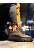 Erkek Ayakkabı Knack Yüksek Taban Günlük  Ayakkabı 600 Kahverengi (Siyah Taban) thumbnail 1