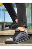 Erkek AyakkabıKB-X46 Kuback Siyah Gri Yüksek Siyah Taban Günlük Spor Ayakkabı thumbnail 5