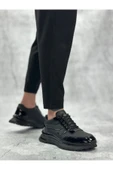 Erkek Ayakkabı BA0234 İçi Dışı Hakiki Deri Rahat Taban Siyah Sneakers Casual Erkek Ayakkabı thumbnail 3