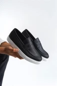 SLW180 Estilo X Bağcıksız Cilt Erkek Günlük Spor Klasik Ayakkabı BT Siyah thumbnail 4
