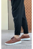 BA0003 Bağcıklı Klasik Taba Beyaz Kalın Taban Casual Erkek Ayakkabı - 2