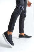 SLW180 Estilo X Bağcıksız Cilt Erkek Günlük Spor Klasik Ayakkabı BT Siyah thumbnail 2