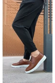BA0003 Bağcıklı Klasik Taba Beyaz Kalın Taban Casual Erkek Ayakkabı - 5