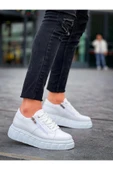 Erkek ayakkabıKB-X155 Kuback Beyaz Cilt Detaylı Beyaz Yüksek Taban Günlük Spor Ayakkabı thumbnail 3