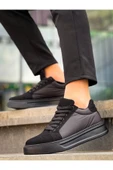 KB 046 Kuback Siyah Paraşüt Siyah Yüksek Taban Günlük Spor Ayakkabı thumbnail 2