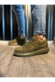 Knack Yüksek Taban Günlük Ayakkabı 044 Haki (Süet) thumbnail 1