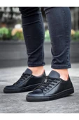 Erkek ayakkabıKB-122  Kuback Siyah Cilt Siyah Yüksek Taban Bağcıklı Günlük Erkek Ayakkabı thumbnail 2