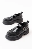 Vivole Shoes 745-771 Siyah Rugan Günlük Yüksek Tabanlı Loafer Ayakkabı - 3