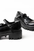Vivole Shoes 868-756 Siyah Rugan Günlük Yüksek Tabanlı Loafer Ayakkabı - 6
