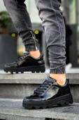 Erkek ayakkabıKB-056 Kuback Siyah Rugan Siyah Yüksek Taban Günlük Spor Ayakkabı thumbnail 2