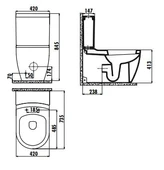 CREAVİT GR360 GRANDE XXL DUVARA DAYALI KLOZET TAKIMI GR360 BEYAZ thumbnail 4