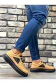 Kalın Taban Bağcıksız Casual Karamel Kahve Renk Erkek Ayakkabı - 1