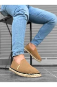 BA0224 BOA Rahat Düz Taban Espadril Örme Triko Taba Günlük Erkek Ayakkabı thumbnail 1