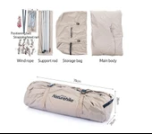 Naturehike Profound 9.6 Carpa Glamping Aile Çadırı | Cotton Pyramid Kanvas | - 5