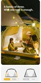 Naturehike Ango ES60 Gölgelikli Otomatik Kurulum Kamp Çadırı - 14