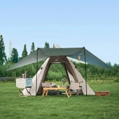 Naturehike Glamping 4 Kişilik Çift Katmanlı Otomatik Kurulum Piramid Çadır - 4