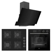 Ferre Fryart&Steamart Sc serisi Siyah 3'lü Ankastre Set ( xe64cs-sc205-d063 ) - 1